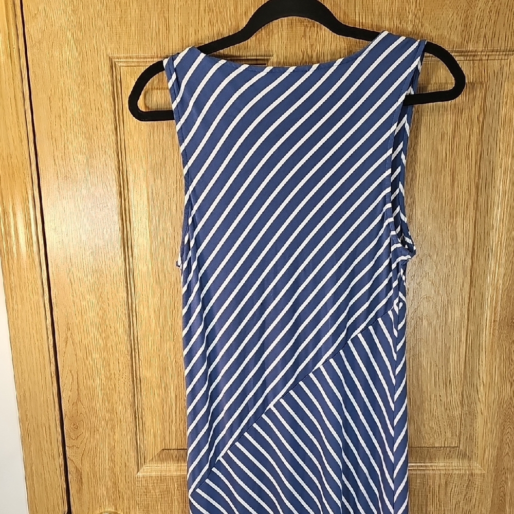 Chadwicks Navy and White Maxi Dress - Picture 6 of 7
